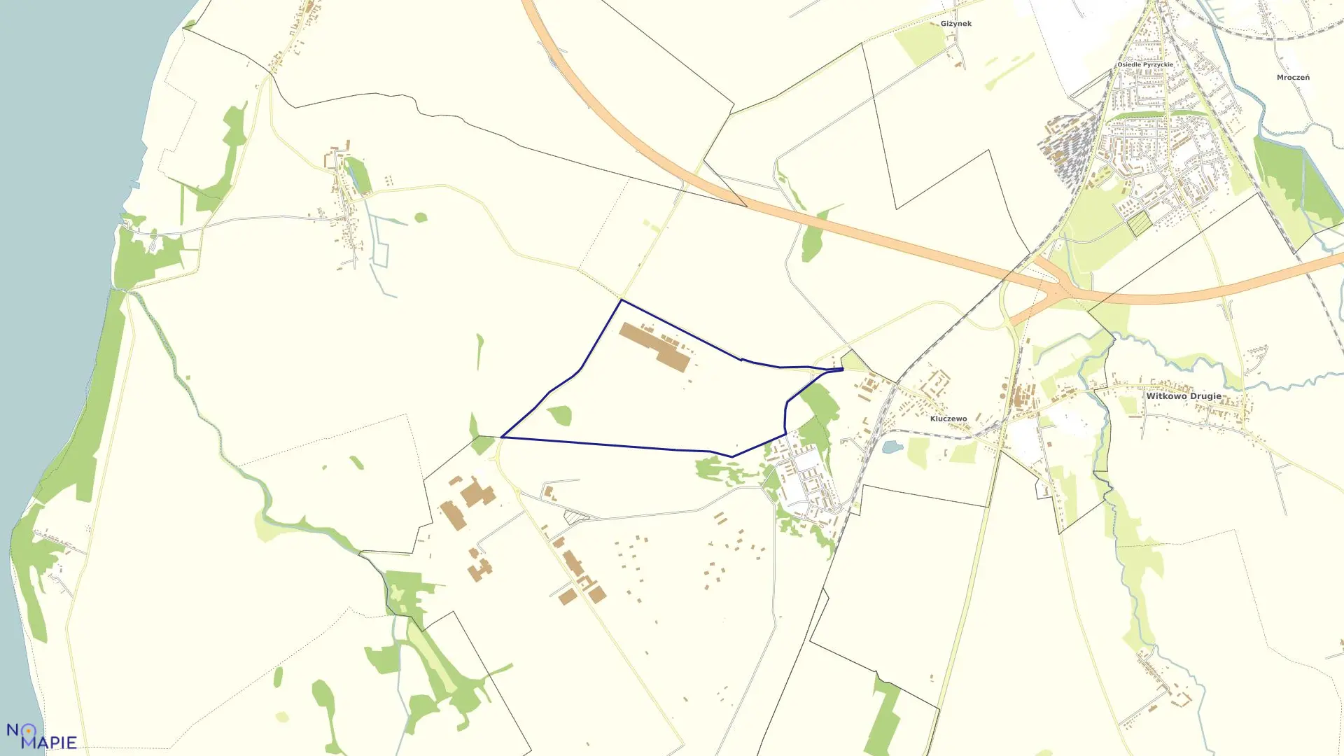 Mapa obrębu 0022 Stargard w mieście Stargard Szczeciński