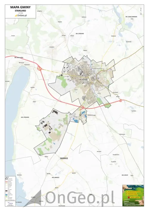 Mapa Stargardu Szczecińskiego